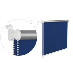 Thermorollo Verdunklungsrollo 70x200 cm blau Fensterrollo mit Thermobeschichtung  100% Abdunklung in