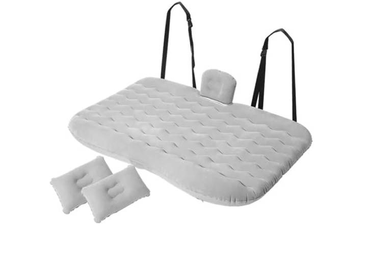 DHBVGAUE Auto Matratze Kofferraum Matratze Auto-Luft-aufblasbares Reisematratzenbett Universell für Rücksitzkissen, Outdoor-Campingmatte(Gray)