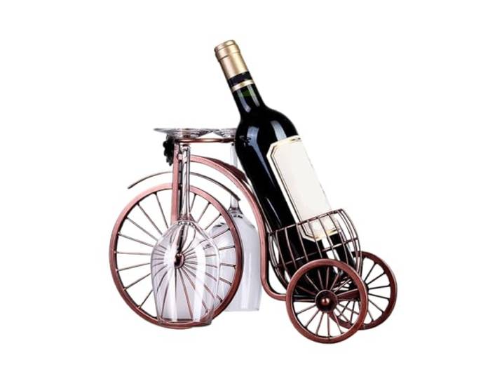 SAGELSHN Deco Weinregal Vintage Fahrrad Metall Weinregal Flasche Und Glashalter Dekorativ für Restaurant, Bar