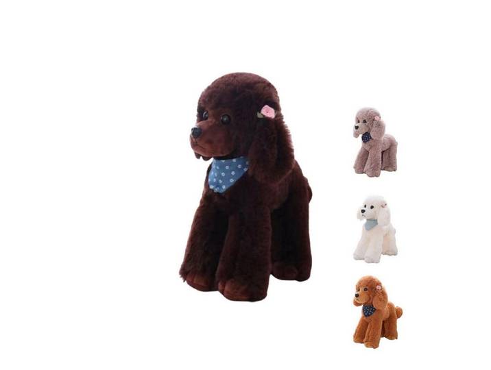 LuxusKollektion Kuscheltier Kuscheltier Hund Pudel Plüsch Schal Geschenk Mädchen 40 cm Kaffee (1-St)
