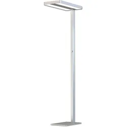 Isoled, Stehlampe, LED Office Stehleuchte PRO 40W+40W 4000K Silber dimmbar (7500 lm)