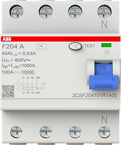 ABB 2CSF204101R1400 FI-Schutzschalter A 4polig 40 A 0.03 A 230 V/AC, 400 V/AC