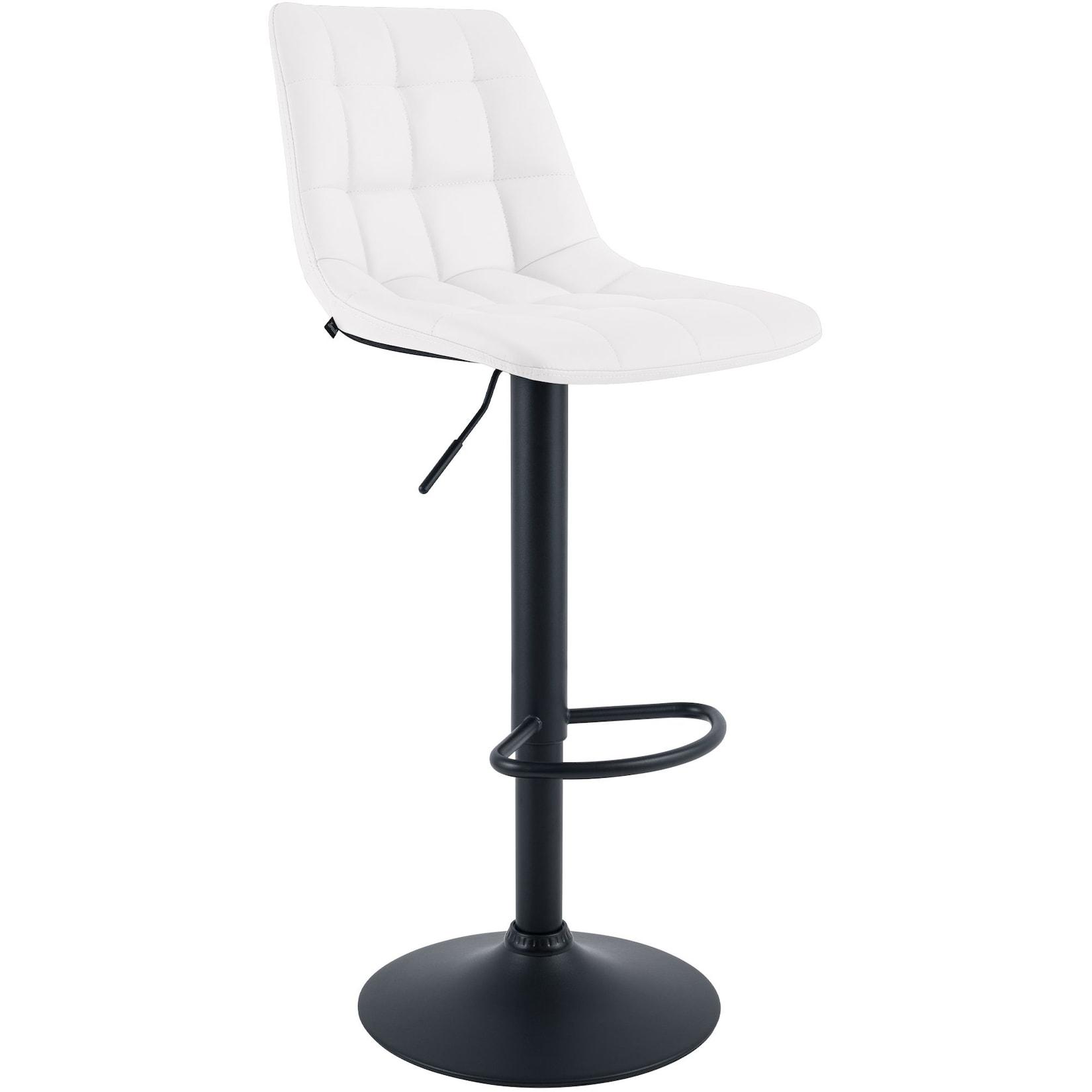 CLP Barhocker Mapun Kunstleder - Farbe: weiß, Material: Kunstleder