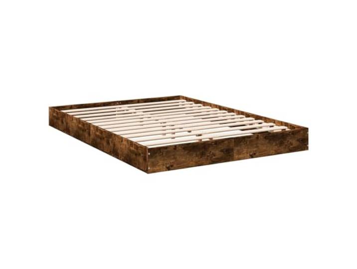 KTHLBRH Bettrahmen Eiche Rauch 140 x 200 cm, mehrschichtiges Holz Lattenrost inklusive, modernes Design, glatte Oberfläche, feuchtigkeitsbeständig