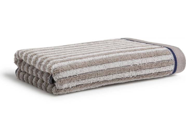 Duschtuch MÖVE Geometric Shapes Stripes , ginger, B:67cm L:140cm, Frottier, Walkfrottier, Handtücher, Duschtuch
