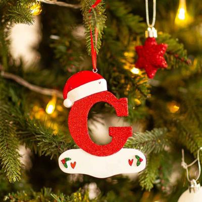 Discount Dollar Deals Christmas Tree Decoration Letter Pendant, DIY Xmas Holiday Acrylic, Ornament For Home Decor red7 1pcs