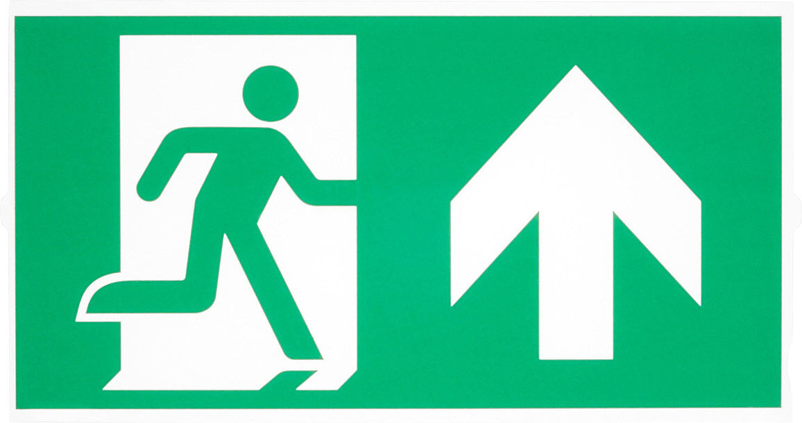Slv Piktogrammfolie F. P-Light Notausgangsleuchte, Pfeile Schräg L/h 30/1 - Zubehör Diverse