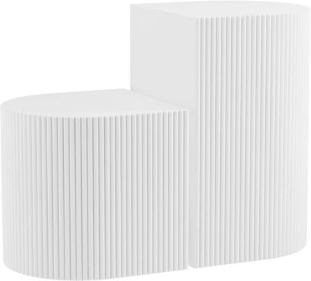 LPD REED SIDE TABLE White 55.2cm H X 35cm W X 35cm D