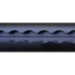 Alu-Zurrschiene halbrund (2000 x 50 x 11,5 mm) eloxiert schwarz C35