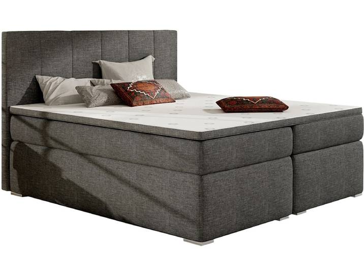 Boxspringbett ELTAP BOLERO grau 180x200cm halbfest