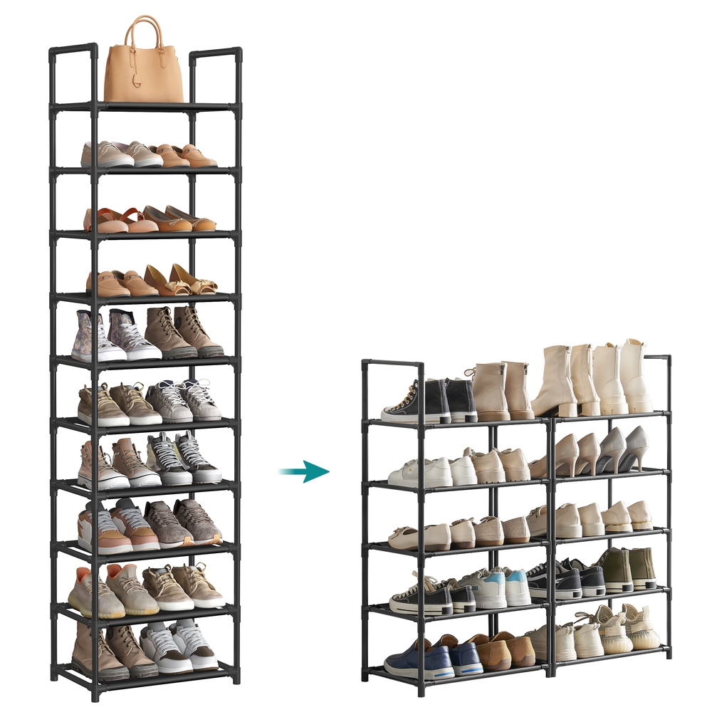 SONGMICS Schuhregal mit 10 Ebenen LSH010B02