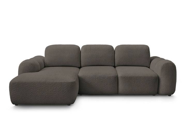 Ecksofa BOBOCHIC MONTAIGNE Boucle-Stoff rotbraun