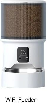 Inspired Finds Smart WiFi Automatic Pet Feeder & Water Fountain Set With App Control And Stainless Steel Bowl wifi Feeder