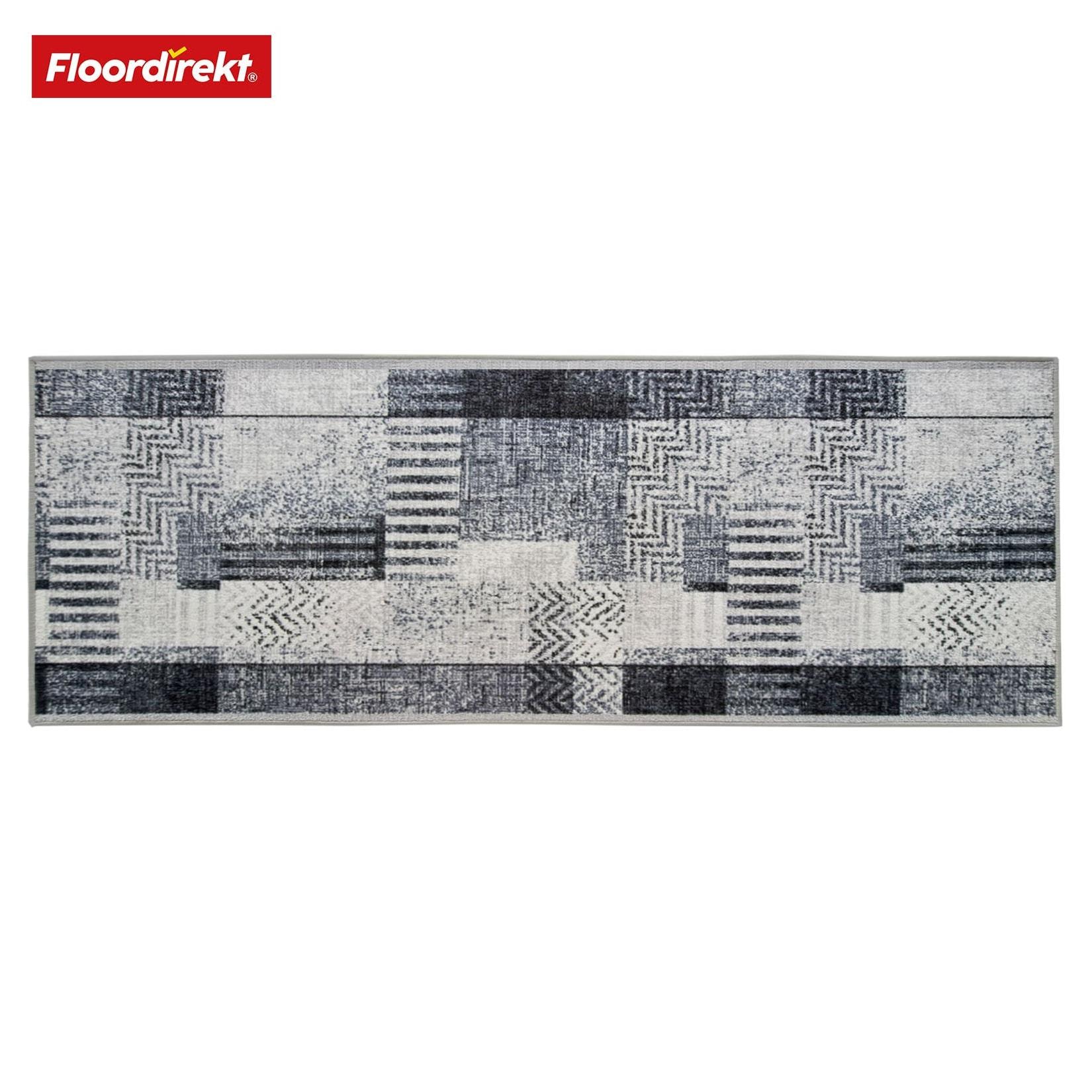 Floordirekt Teppich-Läufer auf Maß Cordoba Grautöne mit Muster rutschfest & robust