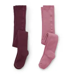 Tchibo - 2 Kinder-Frottee-Strumpfhosen - Baby - Gr. 74/80 - rosa