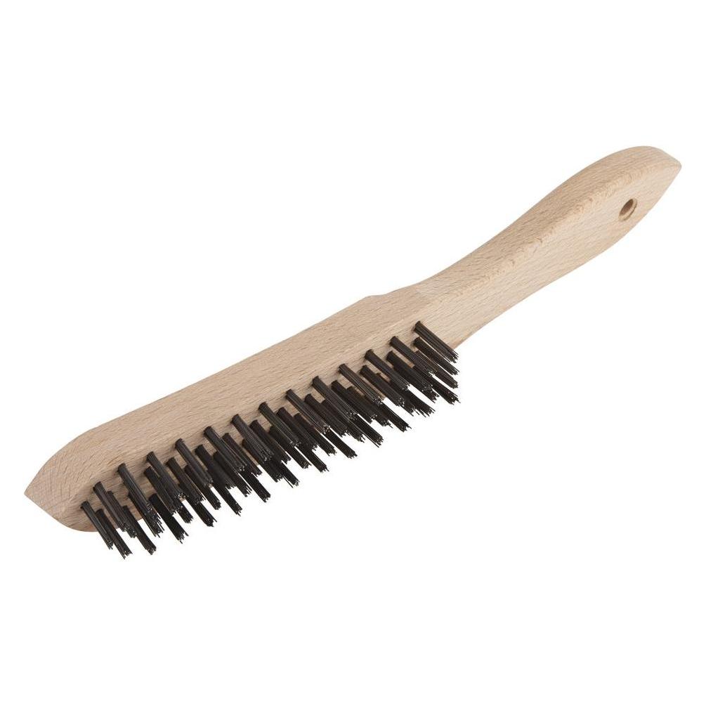 wolfcraft 1 Stahldraht-Handbürste, Holzausf. 280mm (2722000)