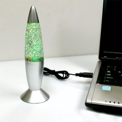 HomeDecorAndMore LLC Silver Glitter Lava Lamp Silver Glitter Lava Lamp