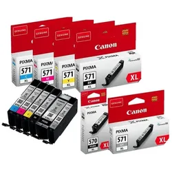 Canon Original PGI-570XL/CLI-571XL Druckerpatronen - 6er Multipack (CMYK/GY/PGBK)