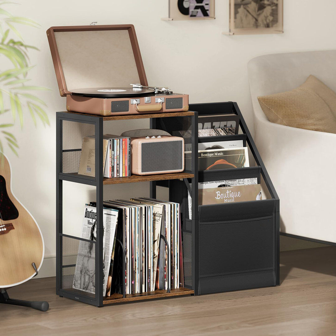 Rio 69 cm H Media Shelves Rustic Brown 69cm H X 81cm W X 30cm D