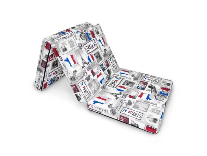 Matelas pliable NATALIA SPZOO - Mousse polyuréthane - 195x65x10 cm - Ferme - Housse lavable - Paris