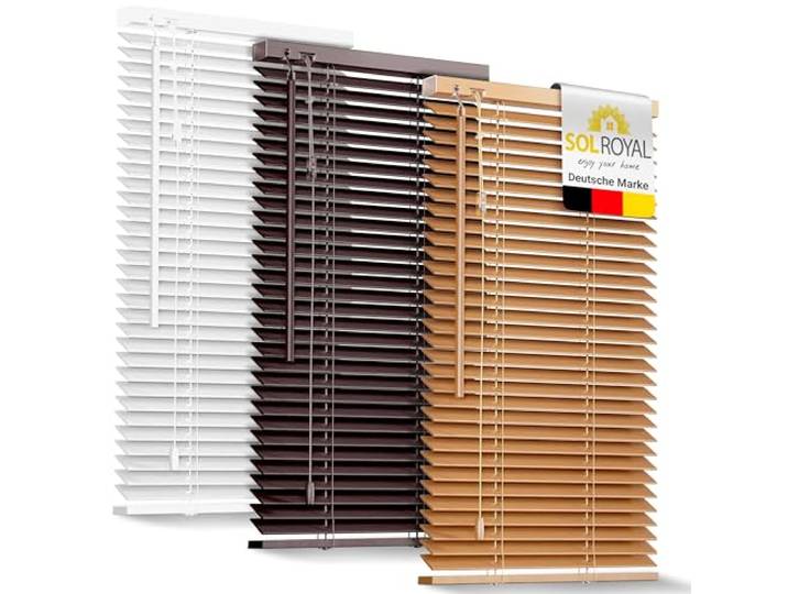 Sol Royal Holzjalousie JH3 Tür- und Fensterjalousie Holz Blickschutz