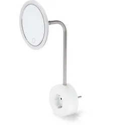 Tchibo - Steckdose mit LED-Kosmetikspiegel - silber