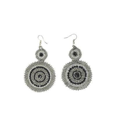 Paar Creolen "Mystic", Damen, silber (silbern), Glas, COLLEZIONE ALESSANDRO, Ohrringe