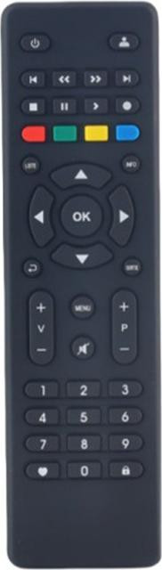 INF Siliconen beschermhoes voor afstandsbediening compatibel met CANAL+ TV Box universele afstandsbediening zwart