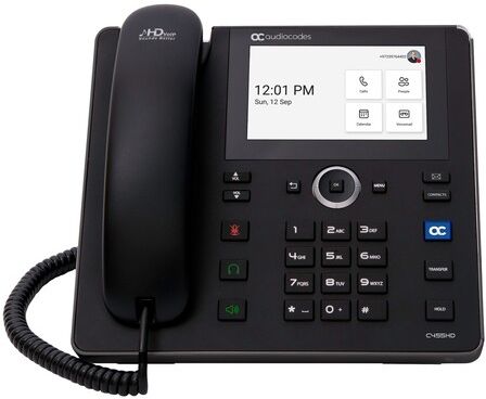 AudioCodes C455HD telefono IP Nero 8 linee TFT (TEAMS-C455HD)