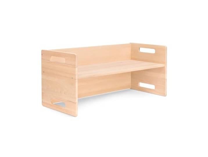 Ehrenkind® Wendebank Kinder, Montessori Sitzbank und Kindertisch 3in1, drehbar für Verschiedene Sitzhöhen, Kinderbank massiv, FSC® Buchenholz