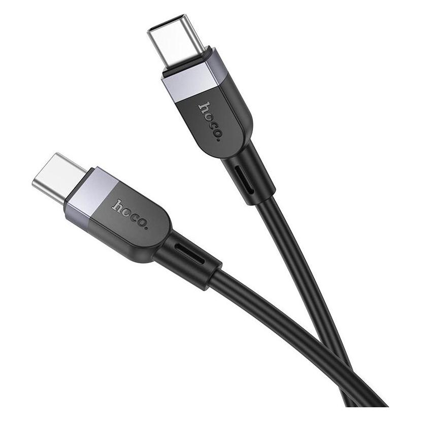 Hoco Cable X109 Energy 60W silicone charging data cable C to C(L=1M) Black (1 m, 60 W) (636261)