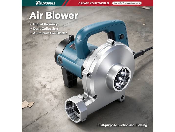 Souffleur électrique 2 en 1, aspirateur portable, collecteur de poussière puissant, outil de nettoyage d'atelier pour le travail du bois et le bricolage