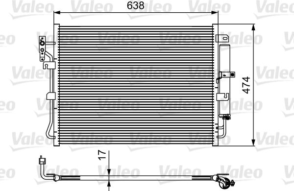 Valeo Kondensator, Klimaanlage 814424 Für Land Rover
