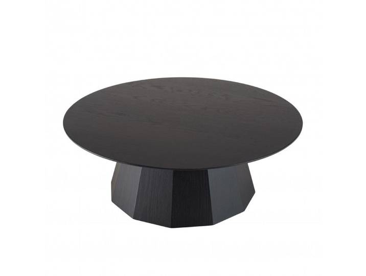 MACABANE DALY - Table basse ronde noire 90x90cm DALY