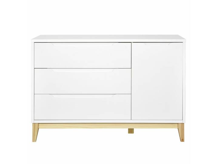 Commode blanc et bois