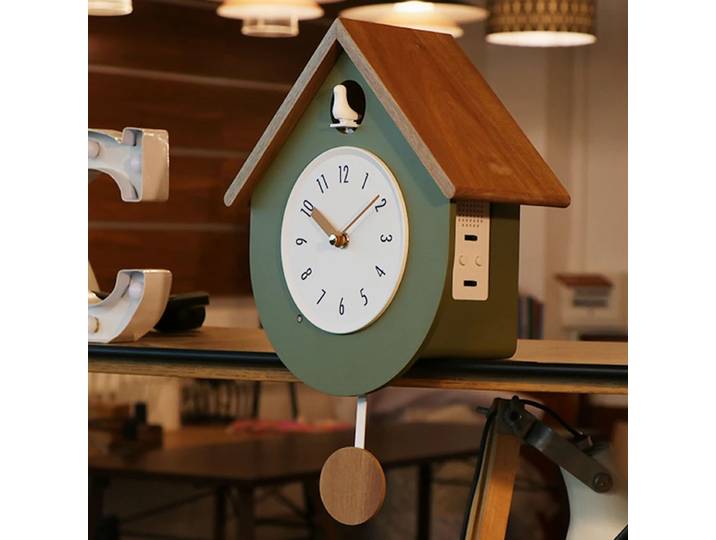 Horloge murale coucou en bois massif, montres de salon, horloges à pendule rétro créatives, mouvement de marque solaire, décoration de la maison