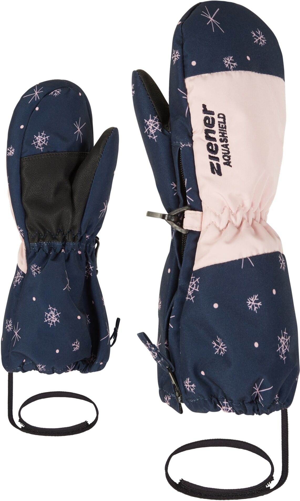 Fäustlinge ZIENER "LEVI AS(R)", Kinder, Gr. 2,5, weiss (snow), Kunstfaser, Handschuhe Fäustlinge snow 2,5