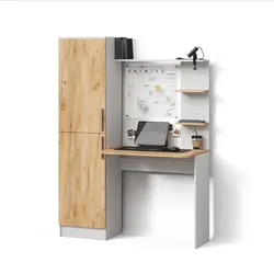 SCHREIBTISCH Rina Weiß/Goldkraft Eiche 122.9 x 168 cm