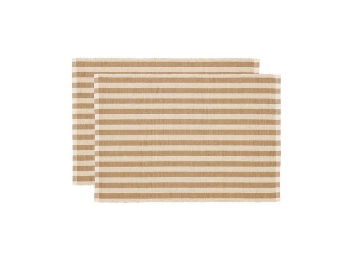 Södahl - Statement Stripe Tischset, 33 x 48 cm, beige (2er-Set)