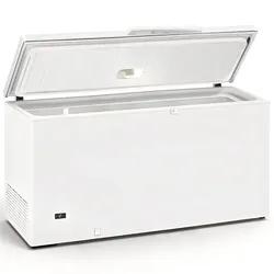 CSB Gewerbe-Gefriertruhe 170 cm, 472 L mit Klapptür. Horizontale Industriefriertruhe für Bar, Restaurant und Gastronomiebedarf.