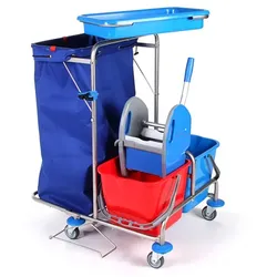 Floorstar GW 2 2-70 ES ESTAWA Gerätewagen Gerätewagen 2 - Edelstahl mit Halterahmen 2 x 70 l
