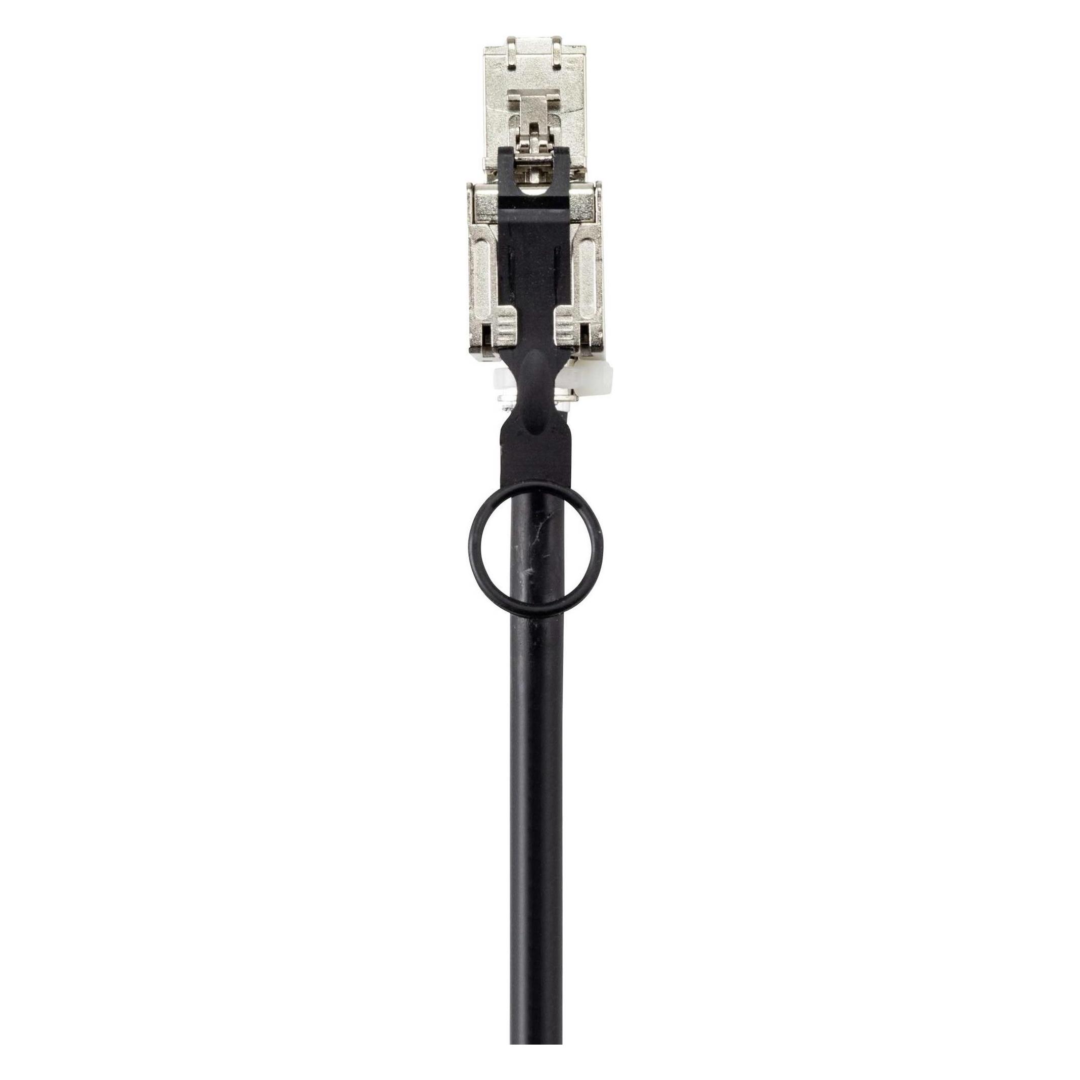 Renkforce RJ45 Netzwerk Anschlusskabel CAT 6a S/FTP LSZH 0.5 m mit Zugring (S/FTP, CAT6a, 0.50 m) (RF-4538216)