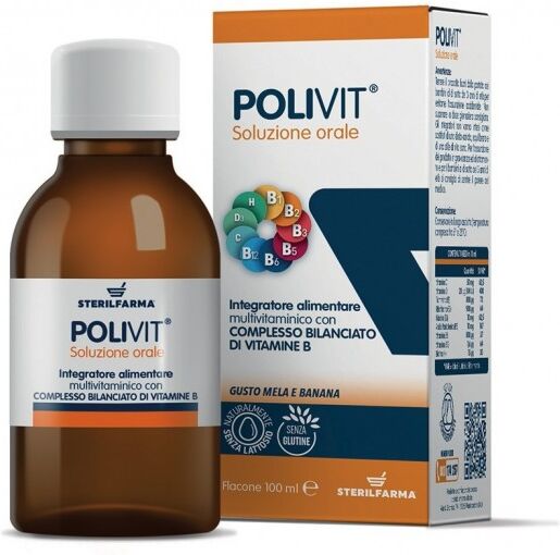 STERILFARMA Srl Polivit Soluzione Orale 100 Ml Gusto Mela Banana - Integratore Multivitaminico