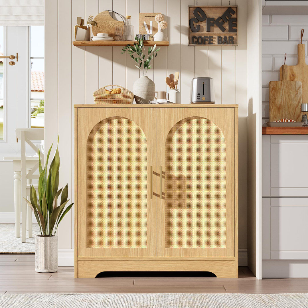 George Oliver 76.2 cm W Sideboard Natural 80.1cm H X 76.2cm W X 39.7cm D