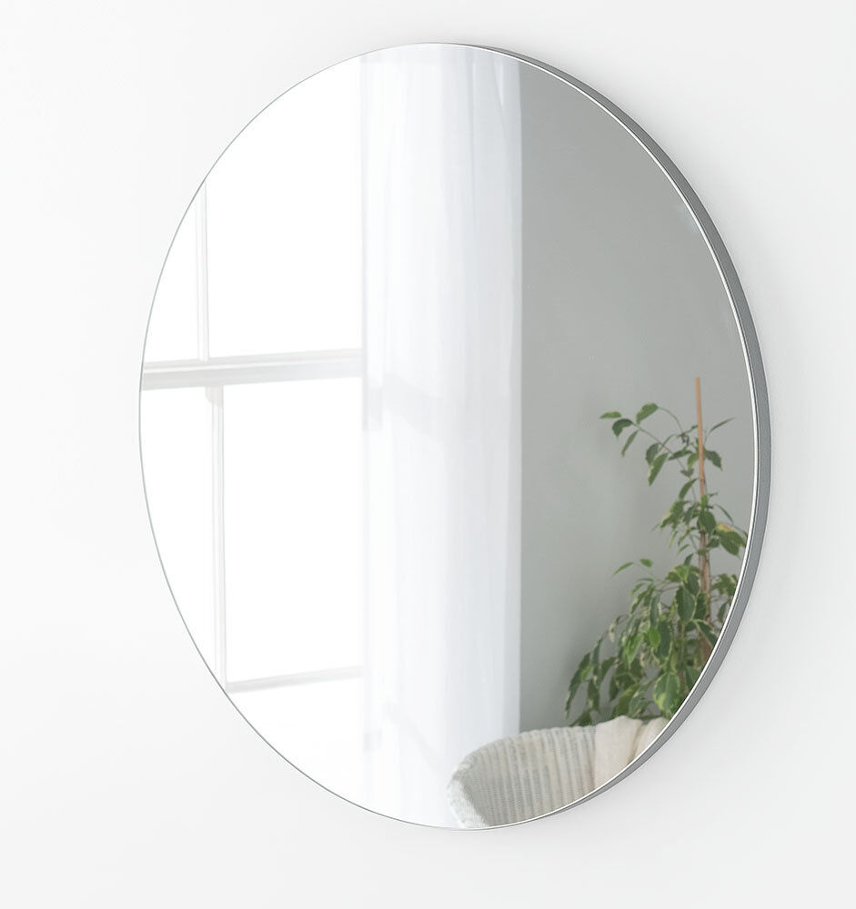 Latitude Run Ivoryanna Flat Mirror Silver 50X50X2CM