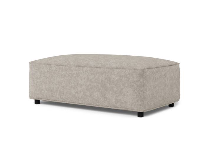 Polsterhocker 120 x 42 x 70cm Grau Webstoff Fadia: Greige
