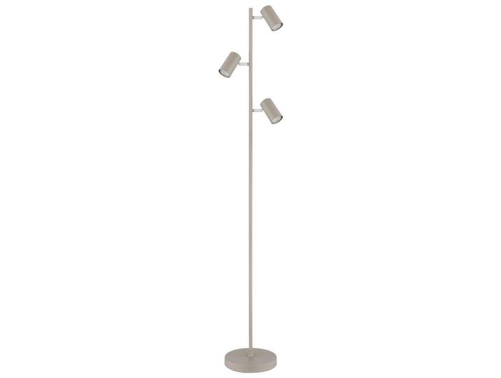 Globo Stehleuchte Robby, Weiß, Sandfarben, Metall, 154 cm, CE, drehbar, schwenkbar, Fußschalter, Lampen & Leuchten, Innenbeleuchtung, Stehlampen, Stehlampen
