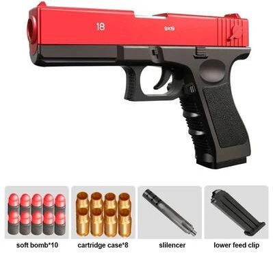 Useful Little Things Foam Dart Blaster Toy Pistol With Shell Ejection black Red