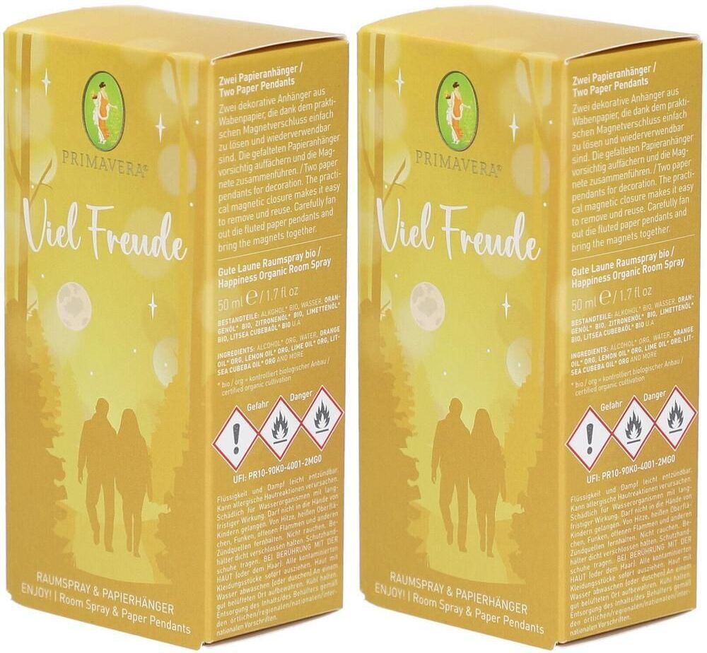 PRIMAVERA Geschenkset Viel Freude 2x 2x1 St Ätherisches Öl