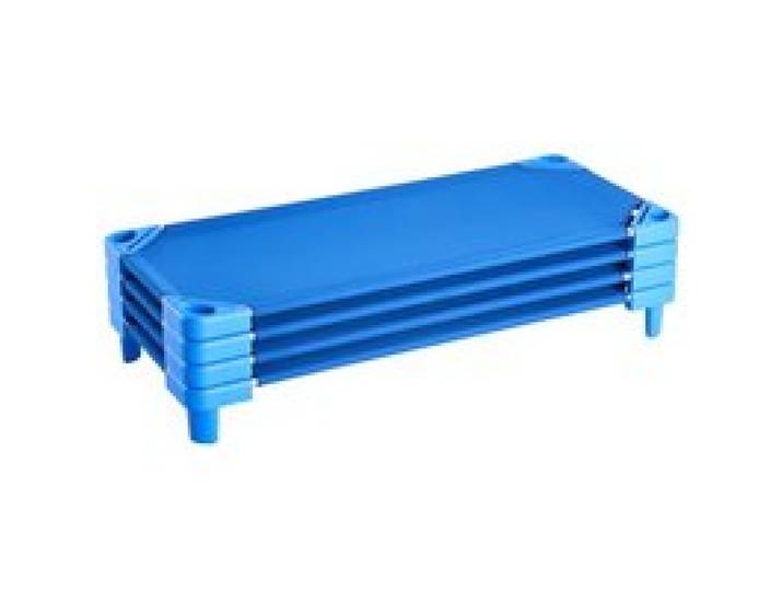VEVOR Stapelbares Kinderbett 4er-Pack tragbare Kleinkinder-Schlafbetten, Standardgröße 130 x 57 x 15 cm, Kindertagesstättenbetten Vorschulklassenzimmer zum Schlafen Ausruhen Mittagsschlaf, blau